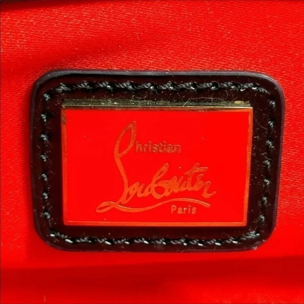 Christian Louboutin Riviera Black Patent Leather Clutch